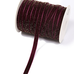 Коричневый Односторонние бархатные ленты с блестящей пудрой, аксессуары для одежды, коричневые, 3/8 дюйм (10 мм), 100 ярдов / ролл