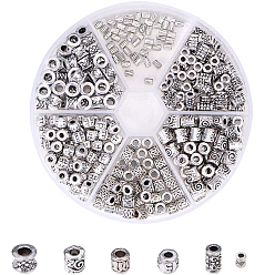 Antik Silber Farbe Tibetischen Stil Legierung Zwischenperlen, Antik Silber Farbe, 10.3x1.7cm, 300pcs / box