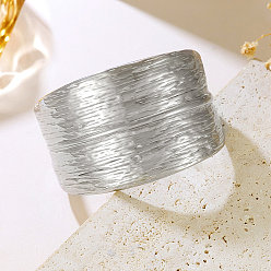 Нержавеющая Сталь Цвет 304 женские браслеты-манжеты из нержавеющей стали, лист, цвет нержавеющей стали, внутренний диаметр: 2-3/8 дюйм (6.1 см)