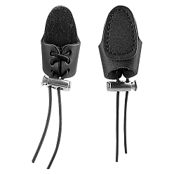 Черный 1Регулируемая защита большого пальца из искусственной кожи для стрельбы, со сплавочной фурнитурой, чёрные, 110 мм