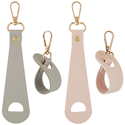 (52) Непрозрачная лаванда 4 шт. 2 цвета искусственная кожа зажимы для шляп, с поворотной застежкой из сплава, разноцветные, 180 мм, 2 шт / цвет