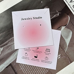 Ярко-Розовый Бумажные карты дисплея серьги, ярко-розовый, 8x8 см