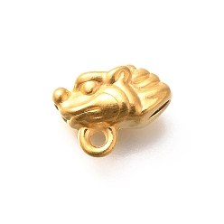 Настоящее золото 18K Ионное покрытие (IP) 304 подвеска из нержавеющей стали, реальный 18 k позолоченный, 10x13.5x7 мм, отверстие : 2 мм