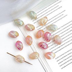 (52) Непрозрачная лаванда Непрозрачные акриловые бусины, овальные, разноцветные, 23x18 мм