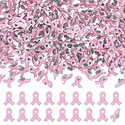 Бледно-Розовый 200 шт. Информационная лента из цинкового сплава, эмалированные значки для одежды, платина, розовый жемчуг, 26x21 мм