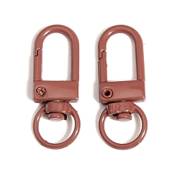 Сиена Шарнирные застежки из сплава, окрашенного распылением, поворотные застежки-крючки, цвет охры, 31.5x12.5 мм