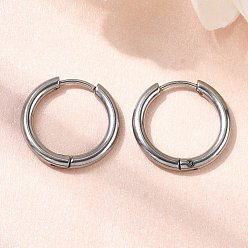 Нержавеющая Сталь Цвет 316серьги-кольца из нержавеющей стали, кольцо, цвет нержавеющей стали, 18x19x2.5 мм