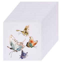 Квадрат 120 листы бумаги прокладочная ткань вышивка, оторвать стабилизатор, белые, квадратный, 200x200x0.1 мм