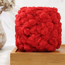 Rot Grobes Polyester-Kugelgarn, für DIY-Material Decke Kissen, rot, 13~29 mm, ca. 43.74 Yards (40 m)/Knüll