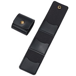 Черный 2 шт. сумки для хранения из искусственной кожи, с кнопкой оснастки, для хранения медиаторов, чёрные, 52x45x28 мм