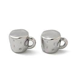 Нержавеющая Сталь Цвет 304 прелести нержавеющей стали, чашка чая, цвет нержавеющей стали, 12x8.5x9 мм, отверстие : 3x2 мм