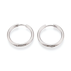 Нержавеющая Сталь Цвет Серьги из 304 нержавеющей стали, цвет нержавеющей стали, 22x23x2.5 мм