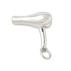 Платина Латунные подвески, прелести фена, стойки покрытие, долговечный, без кадмия и без свинца, с целью перехода в кольце, платина, 17x16.5x6.5 мм, отверстие : 3.4 мм