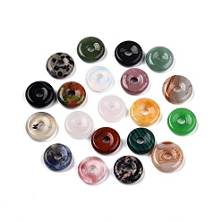 Смешанные камни Подвески-пончики из смешанных натуральных и синтетических камней, смешанные окрашенные и неокрашенные, 12~13.5x3~4 мм, отверстие : 2~3 мм