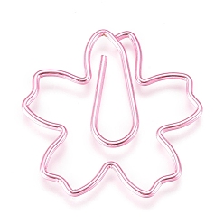 Другой Цвет Железные скрепки в форме сакуры, милые скрепки, забавные закладки маркировочные клипы, розовые, 27x27x1 мм