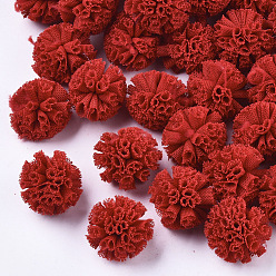 Red DIY Craft Polyester Ball, Round, Red, 22~25mm