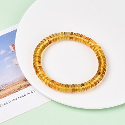 Янтарный Браслеты из натурального янтаря с эластичными бусинами для мужчин и женщин, диск, внутренний диаметр: 2-1/8 дюйм (5.4 см), бусины : 6 мм диаметром