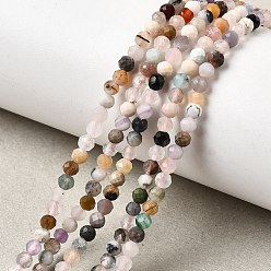 Смешанные камни Природных драгоценных камней смешанного бисер нитей, граненые, круглые, 3 мм, отверстие : 0.7 мм, около 70 шт / нитка, 7.87'' (20 см)