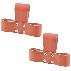 Chocolate Cowhide Hammer Holder, Waist Hanging Iron Tool Hook, Hatchet & Hammer Tool, Chocolate, 94x140x22.5mm, Inner Diameter: 50x17mm