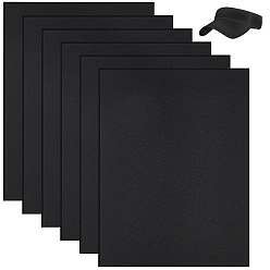 Черный Пластиковая доска для козырька, прямоугольные, чёрные, 280x217x2 мм