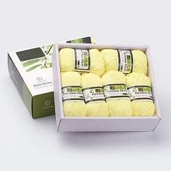 Шампанско-Желтый Мягкие детские нити, с бамбукового волокна и шелка, шампанское желтый, 1 мм, о 50 г / рулон, 6 рулонов / коробке