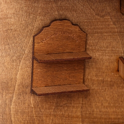 Перу Деревянная настенная стойка мини модель, аксессуары для кукольного домика с микро-ландшафтом, притворяясь опорными украшениями, Перу, 40x14x53 мм