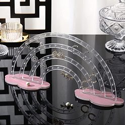 Прозрачный Акриловые серьги выставочные витрины, радуга, прозрачные, 30 см