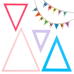 Треугольник Акриловый шаблон для квилтинга, трафареты для пэчворка, треугольные, 85.5~262.5x63~200x3 мм, 4 шт / комплект