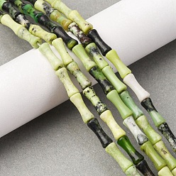 Бамбук Природные серпантину нитей бисера, бамбуковая форма, бамбук, 12x5 мм, отверстие : 0.8 мм, около 31 шт / нитка, 15.28 дюйм (38.8 см)