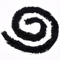 Черный 2m имитация меха кролика рекс синель палка, для изготовления кукол, чёрные, 70 мм