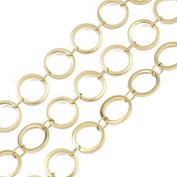 Золотой 304 кольцевые цепи из нержавеющей стали, пайки, с катушкой, ионное покрытие (ip), золотые, 10x1 мм