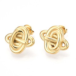 Настоящее золото 14K Ионное покрытие (ip) 304 серьги-гвоздики из нержавеющей стали, реальный 14 k позолоченный, 15.5x17.5 мм