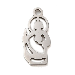 Stainless Steel Color Non-Tarnish 304 Stainless Steel Pendants, Laser Cut, Jude the Apostle Charm, Religion, Stainless Steel Color, 16x7.5x1mm, Hole: 1mm