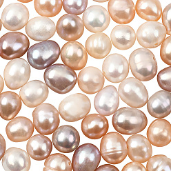 (52) Непрозрачная лаванда 1 нити натуральных культивированных пресноводных жемчужных бусин, картофель, разноцветные, 5~8x5~6.5 мм, отверстие : 0.6 мм, около 64~66 шт / нитка, 13.78~13.98'' (35~35.5 см)
