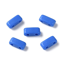 Dodger Blue Opaque Acrylic Slide Charms, Rectangle, Dodger Blue, 2.3x5.2x2mm, Hole: 0.8mm