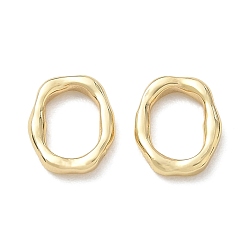 Golden 304 Edelstahl verbindet Ringe, Textur oval, langlebig überzogen, golden, 10.5x8.5x2 mm, Innendurchmesser: 7.5x5 mm
