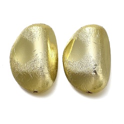 Champagne Gold УФ-покрытие ccb пластиковые бусины, текстура, самородки, шампанское золото, 32x23x13.5 мм, отверстие : 1.6 мм