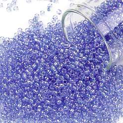 (168) Transparent AB Light Sapphire Круглые бусины toho, японский бисер, (168) прозрачный ab светлый сапфир, 11/0, 2.2 мм, отверстие : 0.8 мм, Около 50000 шт / фунт
