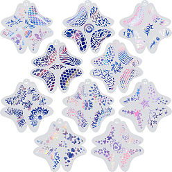 Клевер Трафареты для рисования лиц из пластика для домашних животных шаблоны, клевер, 15.3x14.2x0.03 см, отверстие : 3 мм, 10 шт / комплект