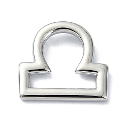 Libra Rack Plating Brass Pendants, Long-Lasting Plated, Lead Free & Cadmium Free, 12 Constellations, Libra, 15x16x3.5mm, Hole: 1.2mm