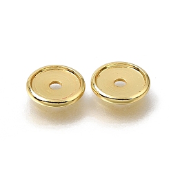 Golden Brass Beads, Disc, Rack Plating, Long-Lasting Plated, Golden, 8x1.2mm, Hole: 1.5mm