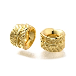 Настоящее золото 18K Колонки латунные распорные бусины, без кадмия и без свинца, долговечный, стойки покрытие, реальный 18 k позолоченный, 7.5x4.5 мм, отверстие : 3 мм