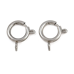 Нержавеющая Сталь Цвет 304 пружинные кольца из нержавеющей стали, цвет нержавеющей стали, 14x9.5x2 мм, отверстие : 2.5 мм