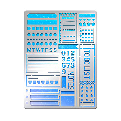 Mixed Shapes Трафареты для резки металла из нержавеющей стали, для diy scrapbooking / фотоальбом, декоративное тиснение, матовый цвет нержавеющей стали, разнообразные, 140x190 мм