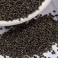 (RR457) Металлический Темная Бронзовый Миюки круглые бусины рокайль, японский бисер, 15/0, (р-р 457) металлик темная бронза, 1.5 мм, Отверстие : 0.7 мм , около 27777 шт / 50 г