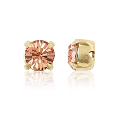 00030 266 Apricot Preciosa® maxima crystal в пришивной чашке, чешский хрусталь, с настройками латуни, 719 37 085 шатон (круглый), золотые, 00030 266 абрикос, ss 29 (6.15~6.35 мм)