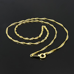 Golden Messingkette Halsketten, golden, 16.1 Zoll (41 cm), 1.6x0.7 mm