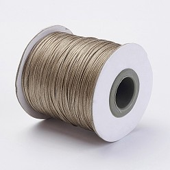 BurlyWood Waxed Polyester Cord, Bead Cord, BurlyWood, 0.5mm, about 169.51~174.98 Yards(155~160m)/Roll
