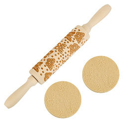 Бабочка Деревянная скалка, валик для выпечки рельефного печенья, кухонный инструмент, бабочка, 340x43 мм