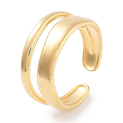 Золотой 304 открытые манжеты из нержавеющей стали для женщин, золотые, 9 мм, внутренний диаметр: регулируемый